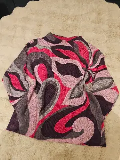 Pull en maille à motif psychédélique Bianca — B/ANCA