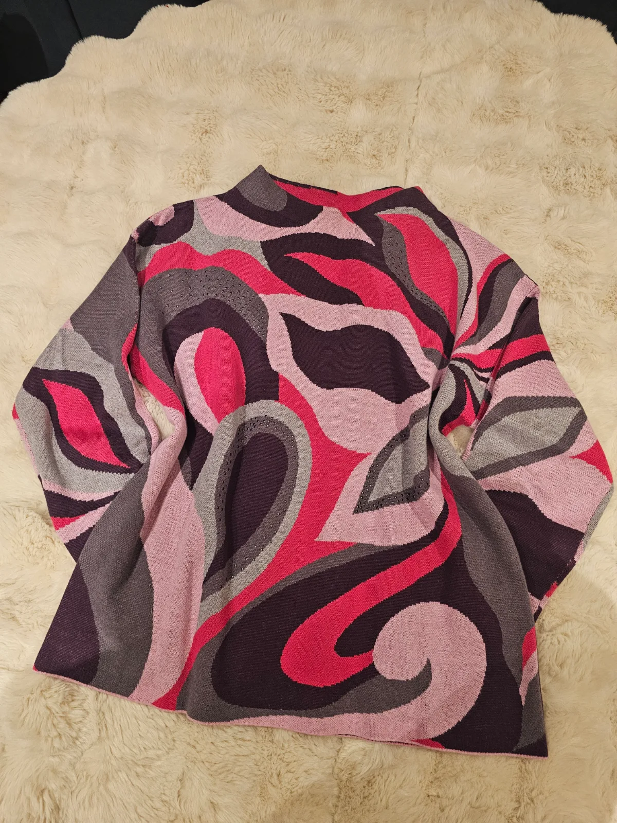 Pull en maille à motif psychédélique Bianca — B/ANCA