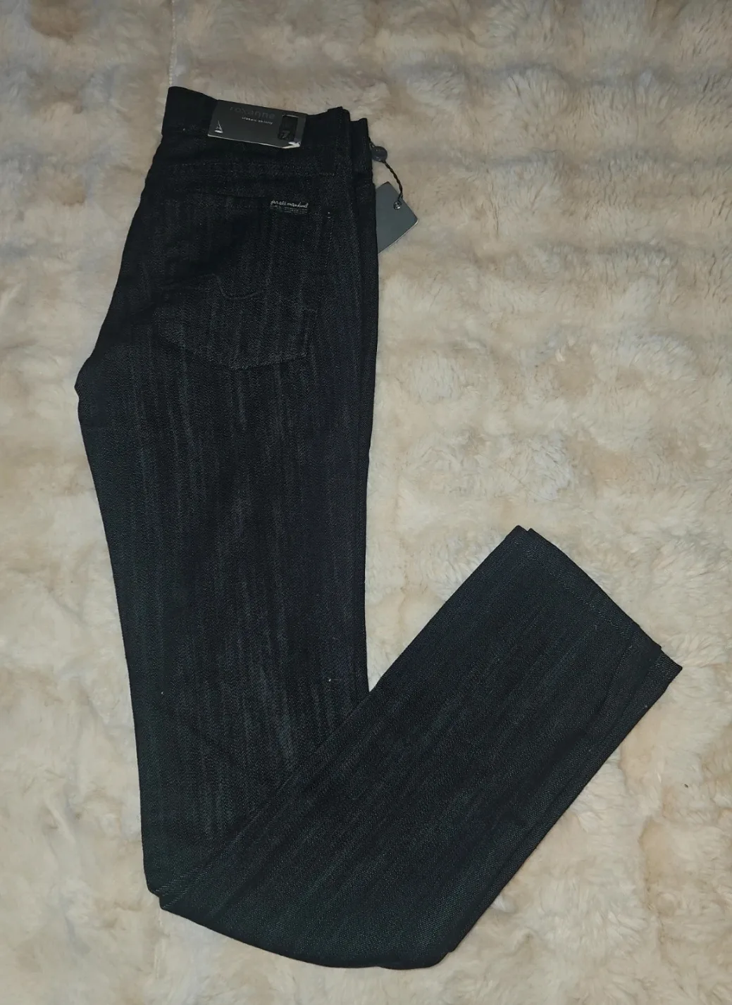 Jeans skinny 7 For All Mankind noir taille UK 24 — 7 For All Mankind