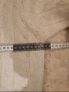 Pull en maille mohair blanc crème à torsades