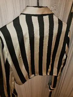 Chemise satinée cropped à rayures Stradivarius - Taille M — Stradivarius