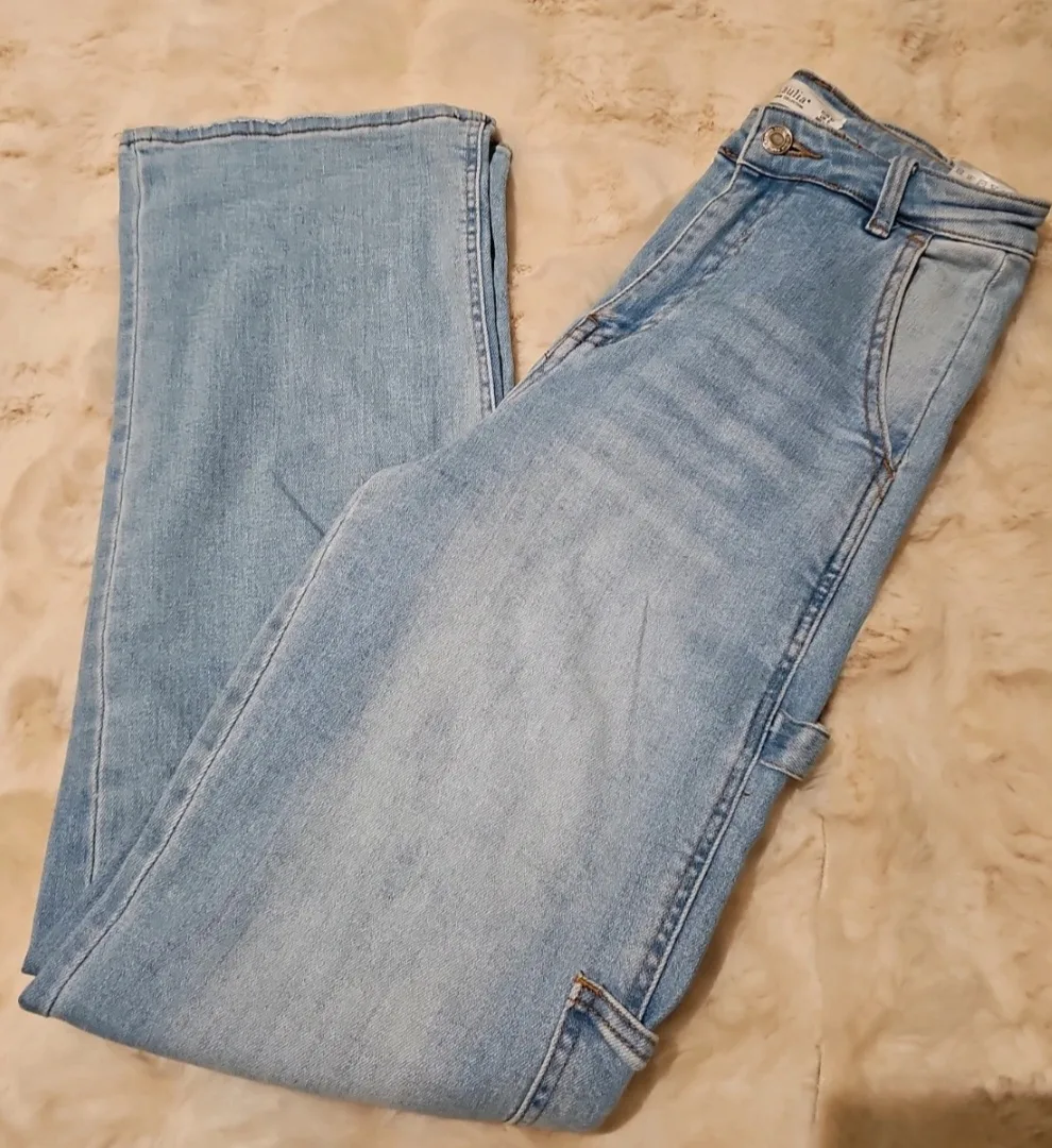 Jeans large H&M gris et bleu clair taille XS — H&M