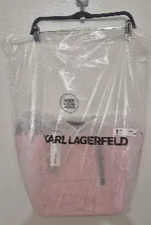 Sac porté épaule Karl Lagerfeld K/Raffia Tote fuchsia et noir — Karl Lagerfeld
