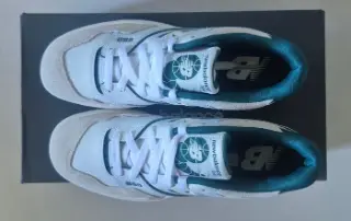 Baskets New Balance 550 blanches et vertes pointure 38,5 — New Balance